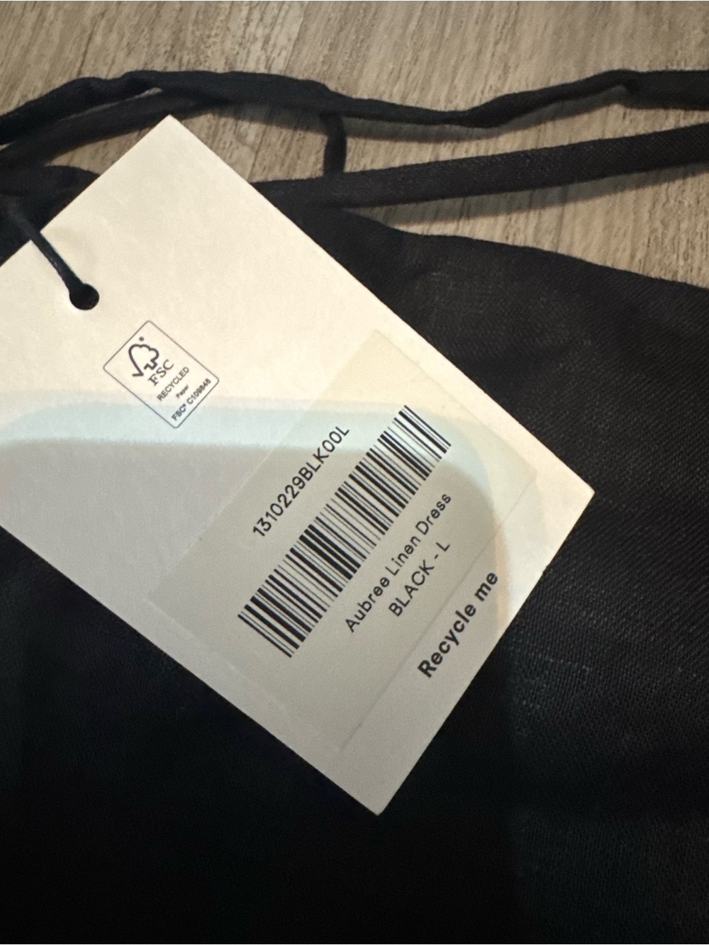 Reformation Black Aubree Linen Dress - Picture 2 of 3